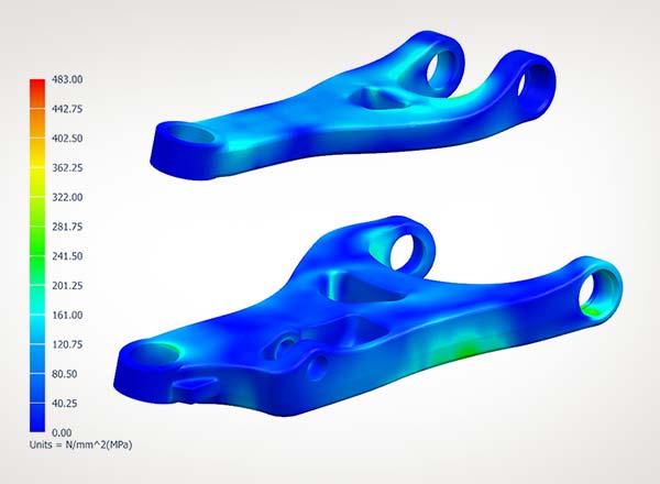 ADG Mobility FEA of Suspension Arms